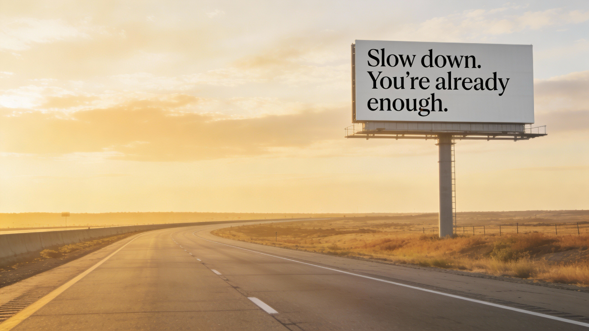 If you had a freeway billboard, what would it say?